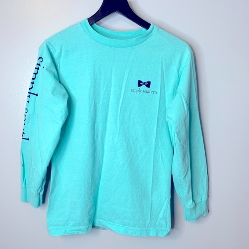 Simply Southern Long Sleeveโ Blue Shirt Size Small